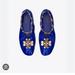 Tory Burch Shoes | Cobalt Tory Burch Ballet Ankle Chain 7 Brand New | Color: Blue/Gold | Size: 7