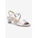 Extra Wide Width Women's Liza Sandal by Ros Hommerson in Silver Lizard Leather (Size 6 WW)