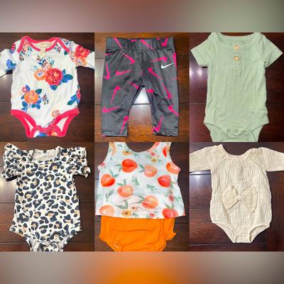 Nike Shirts & Tops | 6 Piece Baby Girl Clothing Bundle | Color: Black/White | Size: 0-3mb