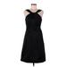 David's Bridal Casual Dress - A-Line: Black Solid Dresses - Women's Size 8