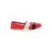 Flats: Red Solid Shoes - Women's Size 8 - Almond Toe