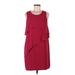 Vince Camuto Cocktail Dress - DropWaist: Burgundy Solid Dresses - Women's Size 6