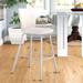 Wade Logan® Atilia Bar & Counter Stool Upholstered/Leather/Metal/Faux leather in White | Bar Stool (30" Seat Height) | Wayfair