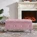 House of Hampton® Jayree Fabric Upholstered Storage Bench Upholstered in Pink | 17.72 H x 38.19 W x 18.11 D in | Wayfair