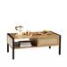 Bay Isle Home™ Albey Coffee Table Wood/Metal in Brown | 16.54 H x 40.16 W x 21.26 D in | Wayfair F5A29C7C25D94A86A62B0726D5814CD0