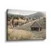 August Grove® Mountain Hunting Cabin On Canvas by Lori Deiter Print Canvas, Wood in White | 24 H x 36 W x 2 D in | Wayfair