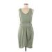 Banana Republic Casual Dress - Mini Scoop Neck Sleeveless: Green Print Dresses - Women's Size Medium