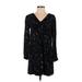 Vero Moda Casual Dress - Shift V Neck Long sleeves: Black Dresses - Women's Size Small