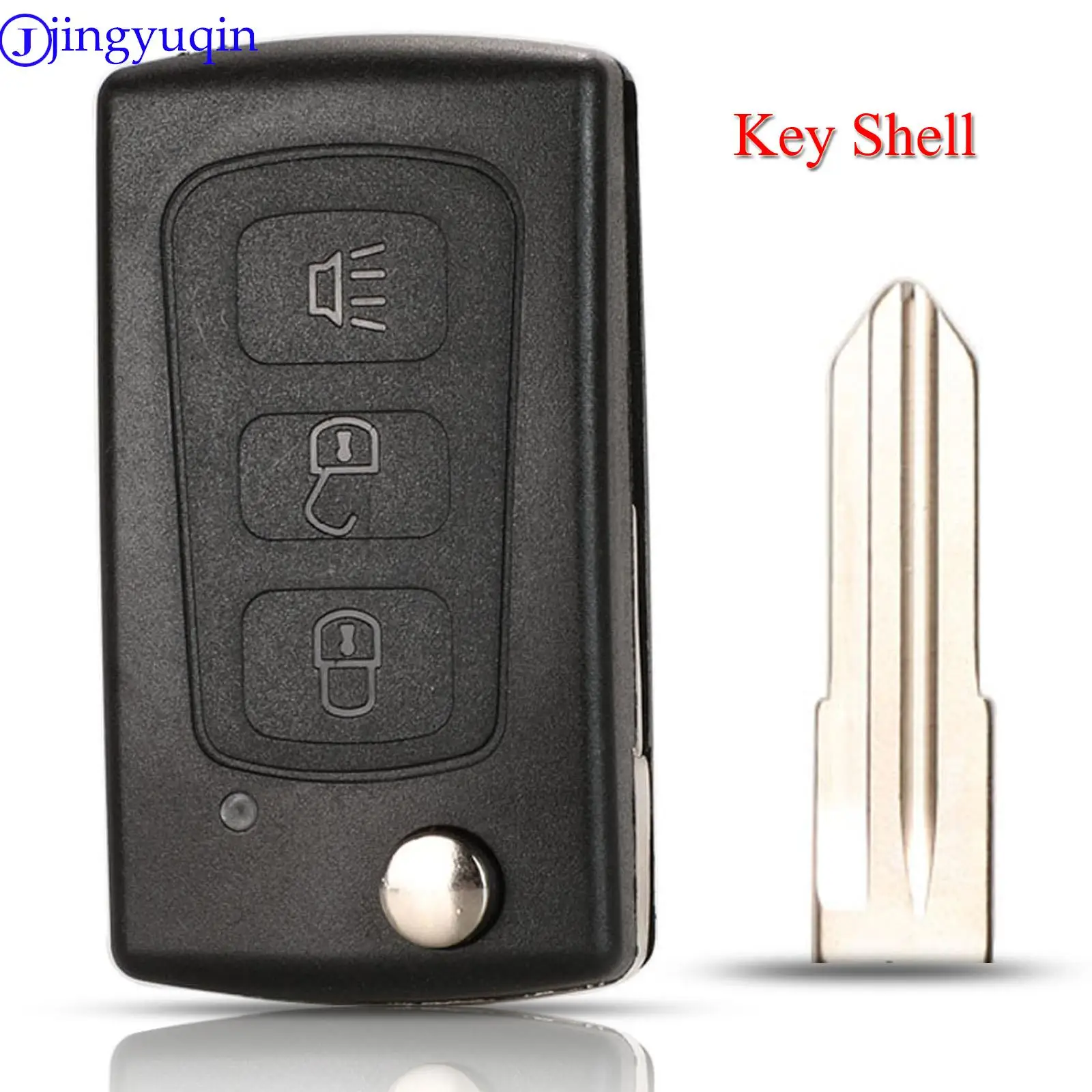 Jingyuqin 3-Tasten-Flip-Klappschlüsseletui für Great Wall Hover Haval H3 H5 Keyless Entry Fob Key Cover Ersatz