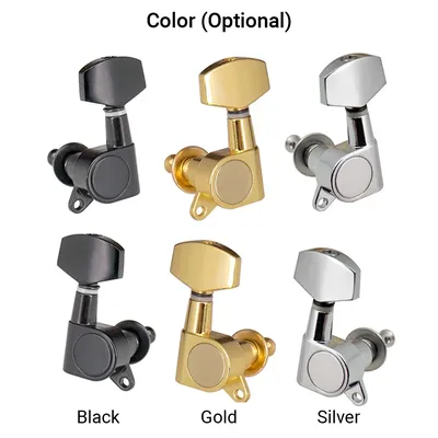 6 stücke Versiegelt Gitarre String Pegs Locking Tuner 3L3R Tuning Pegs String Tuner Elektrische Akustische Gitarre Tuner Mechaniken Knöpfe