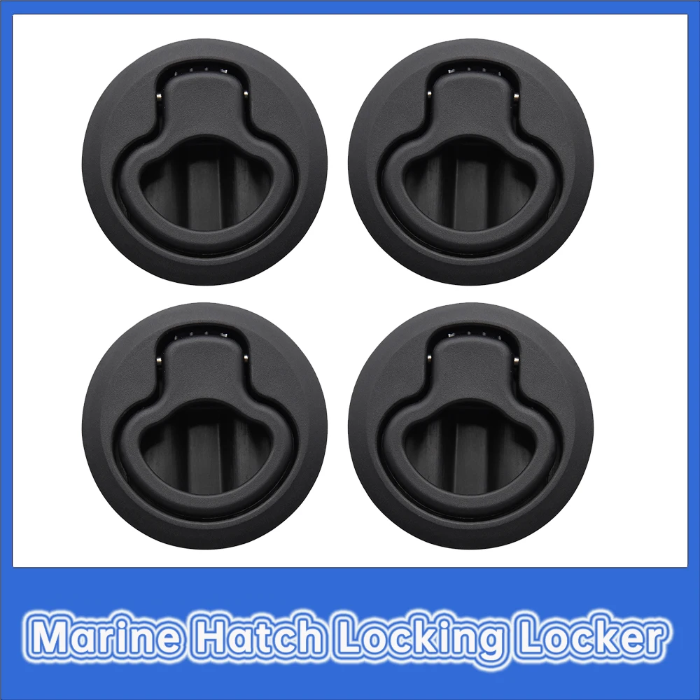 2/4/6/8PCS Runde Flush Pull Slam Latch Non Key Marine Deck Locker Flush Pull Locker Luke Latch für RV Boot Marine Image