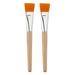 Frcolor Facial Mask Brush SkinSoft Facial Mask Brush with Wood Handle 2PCS