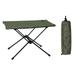 Ultra-Lightweight Foldable Camping Table For Outdoor Barbecue And Picnic (Army Green)