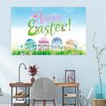 Mortilo Flags_ Banners & Accessories Easter Banner Holiday Decorations Egg Bunny Flag Background Cloth Holiday Party Photo Background Hot Pink Home & Garden Gift