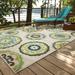Style Haven Catalina Floral Medallions Indoor/ Outdoor Area Rug-- Ivory/Green 6 7 x 9 6 6 x 9 Outdoor Indoor Living Room Patio Dining Room