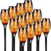 Magicorange Solar Torch Lights with Flickering Flame 12 Pack Outdoor IP65 Waterpoof Landscape Solar Tiki Torches Stake Lights Auto On/Off for Garden Patio Yard Pathway Walkway