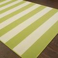 Carson Carrington Style Haven Sonderso Indoor/ Outdoor Stripe Area Rug Lime Green/Ivory 5 3 x 7 6 5 x 8 Outdoor Indoor Patio Ivory Rectangle