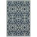 Style Haven Martinique Trellis Indoor Outdoor Blue/Off-White Rug 6 7 x 9 6 6 x 9 Outdoor Indoor Living Room Patio Rectangle