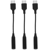 3 Pcs Adapter Cable USB Type to 3.5mm Headphone Jack Female Headphones Earphone