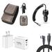 Travel Bundle for Motorola RAZR 2023 Belt Holster Clip Carrying Pouch Case 40W Car Charger Power Adapter 3-Port Wall Charger USB C to USB C Cable (Brown)