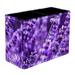 Romantic Lavender Field Pattern PVC Leather Brush Holder and Pen Organizer - Dual Compartment Pen Holder - Stylish Pen Holder and Brush Organizer