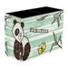Panda Butterfly Bamboo Pattern PVC Leather Brush Holder and Pen Organizer - Dual Compartment Pen Holder - Stylish Pen Holder and Brush Organizer