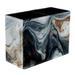 Marble Pattern PVC Leather Brush Holder and Pen Organizer - Dual Compartment Pen Holder - Stylish Pen Holder and Brush Organizer