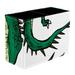 Green Dragon Pattern PVC Leather Brush Holder and Pen Organizer - Dual Compartment Pen Holder - Stylish Pen Holder and Brush Organizer