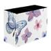 Watercolor Elegant Butterfly-01 Pattern PVC Leather Brush Holder and Pen Organizer - Dual Compartment Pen Holder - Stylish Pen Holder and Brush Organizer