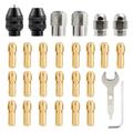 28-Piece Drill Chuck Chuck Kit Electric Grinder Parts Replacement 4486 Drill Keyless Drill Chuck Handle Rotary Tool