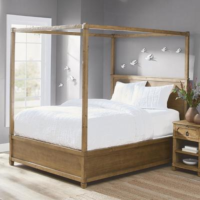 Crawford Convertible Canopy Bed - King, Driftwood ...