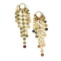 Anthropologie Jewelry | Anthro Gold Vida Tassel Hoop Earrings | Color: Gold | Size: Os