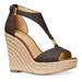 Michael Kors Shoes | Mk Women's Fanning Espadrille Wedge Sandals | Color: Brown | Size: 6.5
