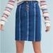 Anthropologie Skirts | Anthropologie Maeve Blue Hill Blue Stripe Pencil Denim Skirt In Size 0 | Color: Blue | Size: 0