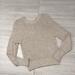 Free People Sweaters | Free People Cable Knit Crew Neck Sweater Women’s Small | Color: Tan/White | Size: S