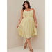 Torrid Dresses | ($10) Torrid Midi Chiffon Pleated Dress In Yellow Stripe | Color: Purple/Yellow | Size: 3x