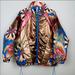 Anthropologie Jackets & Coats | Farm Rio Nwt Puffer Jacket | Color: Blue/Gold | Size: L