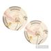 Anthropologie Dining | Anthropologie Dinner Dessert Salad Plates Tulip Contemporary Set Of 2 | Color: Pink/Yellow | Size: 8 Inch