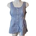 J. Crew Tops | J. Crew Light Denim Blue Sleeveless Peplum Crewneck Blouse Size 2 | Color: Blue | Size: 2