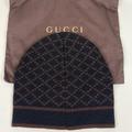 Gucci Accessories | Gucci Men's Dark Brown Wool Diamond Logo Print Beanie Hat | Color: Brown | Size: Os