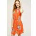 Anthropologie Dresses | Anthropologie Floret Livia Orange Floral Halter Dress | Color: Orange | Size: 6