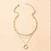 Anthropologie Jewelry | 14k Gold Filled "Anya" Circle Necklace | Color: Gold | Size: Os