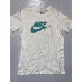 Nike Shirts & Tops | New Boys Xl Nike Futura Graphic Tee Shirt Swoosh Logo White Teal Ao3010-100 | Color: White | Size: Various