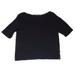 Ralph Lauren Tops | Lauren Ralph Lauren Top Shirt Womens Medium Black Ribbed Short Sleeve Button | Color: Black | Size: M