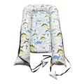 SMNS Baby Lounger, Newborn Lounger for 0-12 Months, Breathable & Portable Infant Lounger- Soft Baby Floor Seat for Travel, Newborn Essentials - Baby Snuggle (Palm Animals)