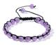 EDMER Natural Stone Beads Bracelets Amethysts Beads Adjustable Bracelets Braided Rope Bangles Bracelets Women Jewelry,Garnet,Adjustable crystal stone (Color : Amethyst, Size : Adjustable)