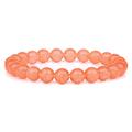 EDMER 8mm Natural Stone Beads Bracelet Women Natural Bracelet Stretch Bangles Handmade Jewelry Female Bracelet Yoga Gift,1 Red,17 CM crystal stone (Color : 9 Orange, Size : 19 CM)