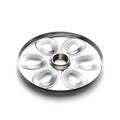 Outset Stainless Steel Oyster Tray, 6 Slots & Condiment Cup Stainless Steel in Gray | Wayfair 76651