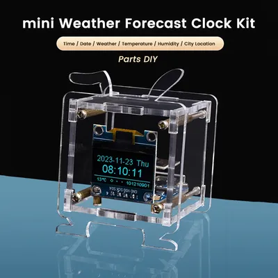 DC5V ESP8266 Kit elettronico fai da te Mini Kit orologio previsioni del tempo Display OLED collegare