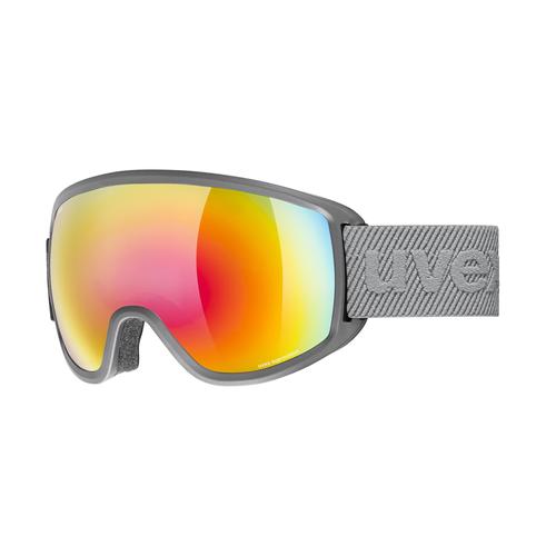 Uvex TOPIC FM SPHERIC Unisex-Skibrille Vollrand Monoscheibe Kunststoff-Gestell, grau